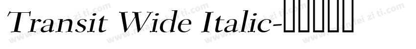 Transit Wide Italic字体转换